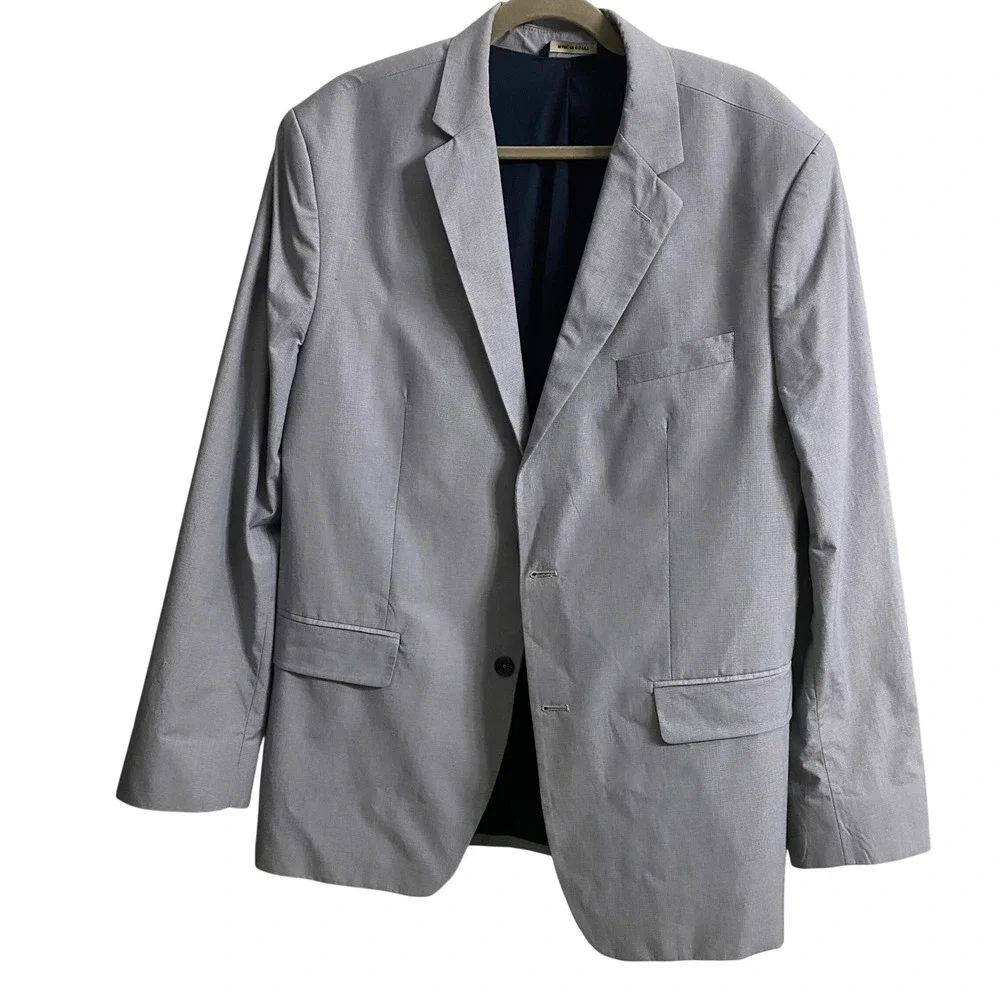 Banana Republic Tailored Fit Blazer Mens‎ 46 Regular Blue Cotton 2 Button Jacket